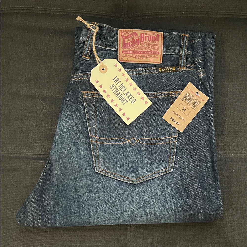 Lucky Brand Men's Relaxed Fit Denim Jeans 34W/31L